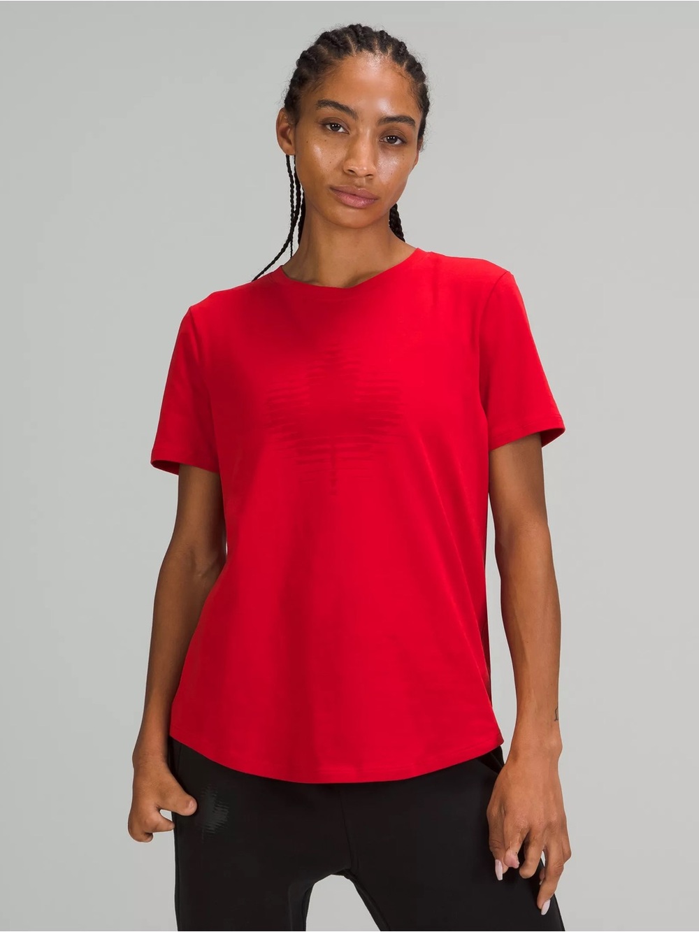 NWT Lululemon Team Canada Red Cotton T-Shirt Maple Leaf Graphic Love Crew Top